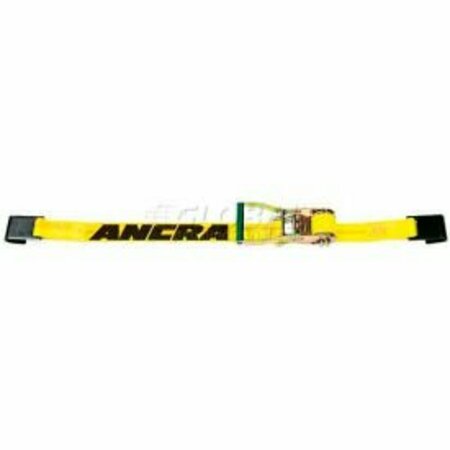 ANCRA INTERNATIONAL Ancra® 2" x 30' Ratchet Strap 45982-11 with Long-Wide Ratchet Buckle & Flat Hooks 45982-11